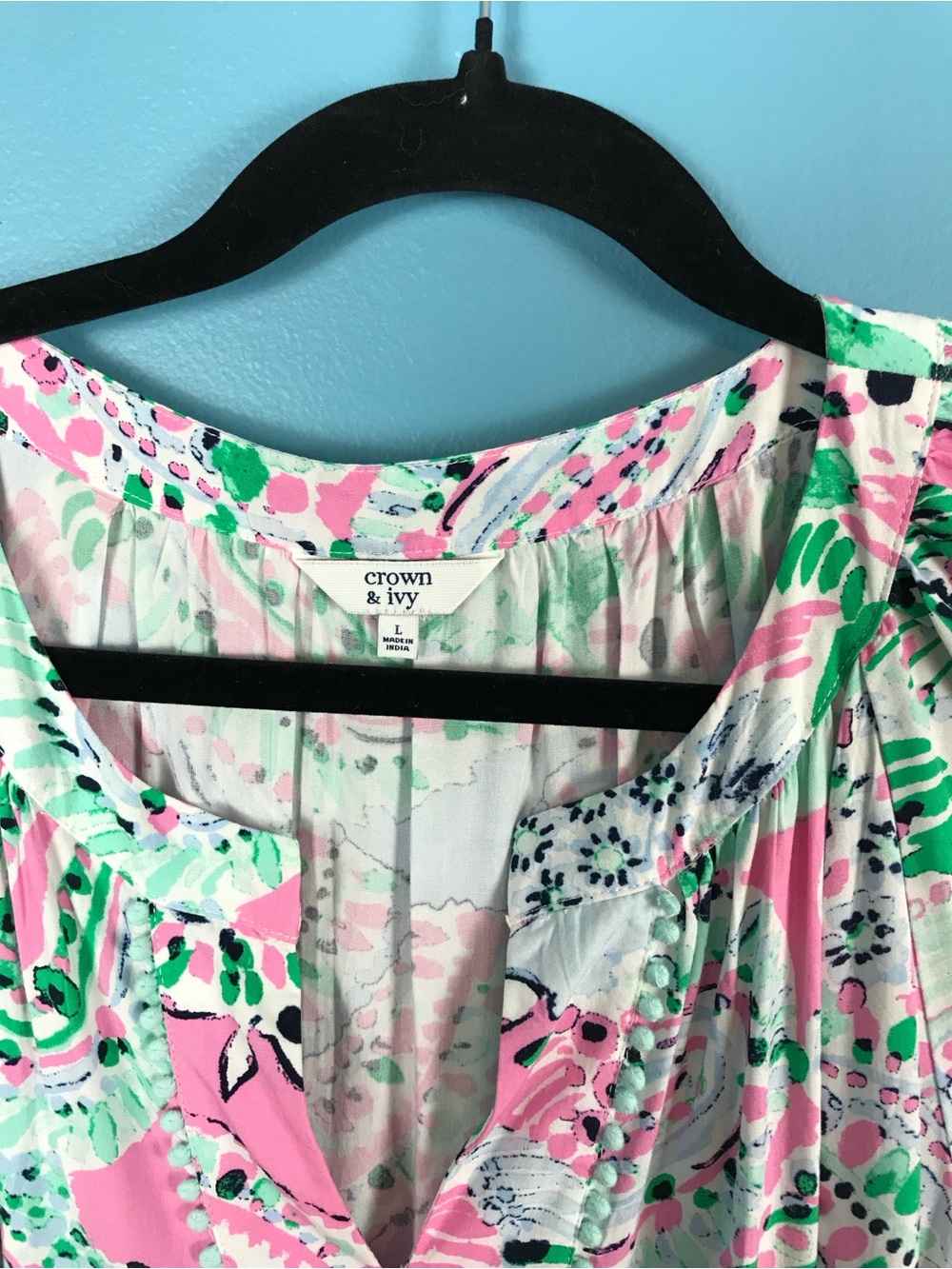 CROWN & IVY BOHO TUNIC DRESS SIZE LARGE - Picture 4 of 4